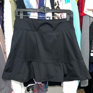Black Athletic/Tennis Skirt With Build In Shorts